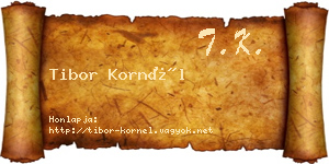 Tibor Kornél névjegykártya